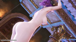 Mmd Meovv - Hands up Akali Sexy Naked Dance League of Legends Uncensored Hentai