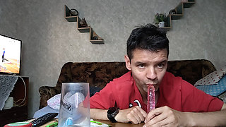Dildo blowjob