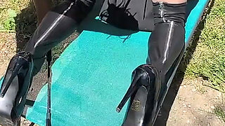 Domination Session for This Mature Woman in the Garden.