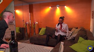 A voluptuous older woman, Gigi, enjoys oral sex and intercourse.