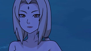 Naruto: Kunoichi Trainer - Virgin Blonde MILF Tsunade with Perfect Body Has Her First Sex Outdoor Underwater with an 18yo Boy