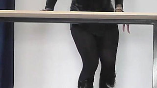 Mistress Cleo Stomps on Slave's Head Hard