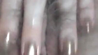 Half of Hour Hairy Pussy Masturbating