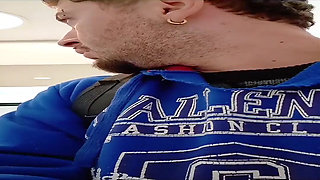 I Got Caught Showing off in the Men's Restroom with a Soft Cock and Almost Got Kicked Out
