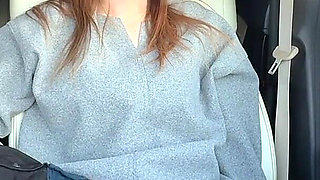 Married Woman Reaches Orgasm in the Car During Work