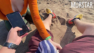 The Bitch Was Excited by an Interactive Toy and Sucked on the Beach  Murstar