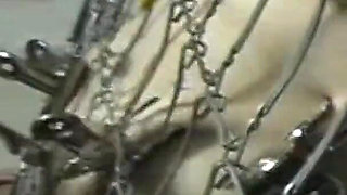 Extreme Big Tits Sluts Cruel Spanking Whipping Tit Busting Hot Candle Wax Punishment in Cruel BDSM Slave Training