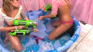 Amazing Lesbian Play in Small Pool