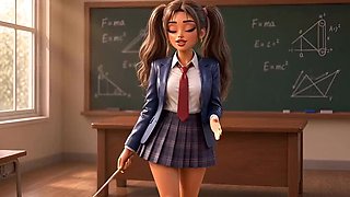 Teen Teacher Stays After Class to Give Me Private Lessons