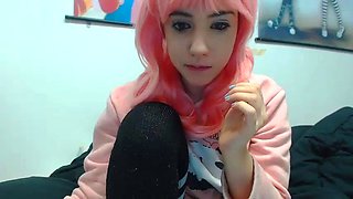Amateur pantyhouse webcam teen strips and strokes her vagina