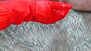 Rubber Glove Milking Session - BBW Mistress Extracts Every Drop