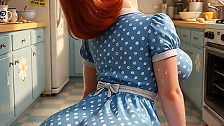 Naughty MILF in the Kitchen