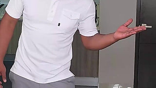 A Hot Brunette MILF with Huge Tits Gets Fucked Wildly by Her Nurse with a Massive Cock Until He Cums on Her Face