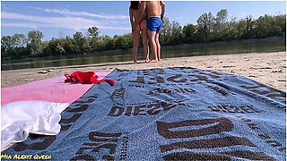 Fucked Hard By A Big Dick On A Public Beach Until Orgasm