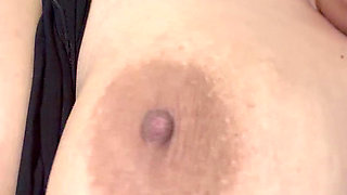 Blonde mom bounces her huge tits hard