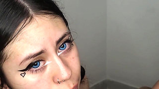 I Give Him an Amazing Blowjob Until He Cums on My Tits - Amateur Blowjob and Cumshot