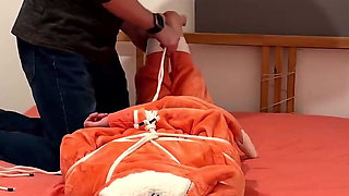 Miriam Bound and Tickled in Onesie