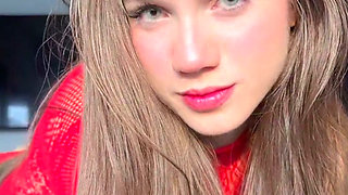 Young model with a perfect ass gets pounded hard while wearing a sexy, passionate red dress.