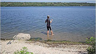 Voyeur Naked Natural Camp Girl # Nudism N Wild Camping At Cold Scandinavian Lake