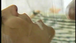 Nasty blonde bitch is draining big cock