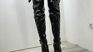 Dressed in latex walking part 1