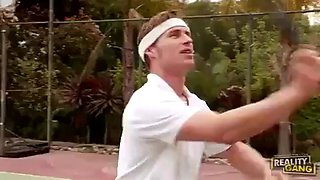 Tennis Instuctor gets paid: Blowjob, Doggy  Cowgirl Porn