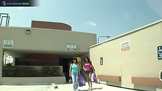 Mya Luanna and Lana Croft luving their huge toys