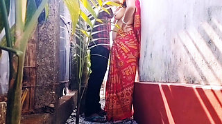"your Big Stepbrother Is Boring in Bed" Horny Bhabi with beautiful saree Needs Devar's Hard Cock in outside.