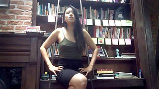 Strict librarian Dominatrix Mara takes charge in the library