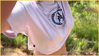 Wifey Loves to Be Braless in Public