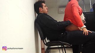 My secretary can't hold back and asks me for sex in the office.