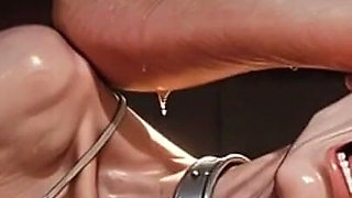 Fat Mistress Steps on Skinny Slave Face - Hard Trampling Humiliation