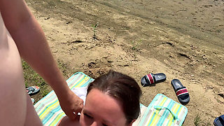 Threesome on the Nudist Beach!