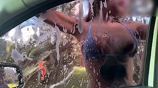Magnificent Truck Wash Female Gets Nailed by One of Her Customers!