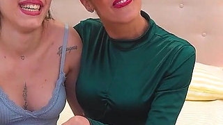 Stepmother and Stepdaughter in an Interracial Quartet. Adela Myers and Briseida Myers Share Black Cocks in Fakings Black Fix