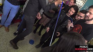 Real Bonded Bae Sizzles in Nasty Public Outdoor Hardcore Play