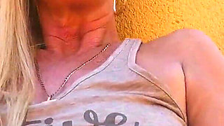 Close up Pussy Play & Spreading Finger Fucking & Moaning Outdoors