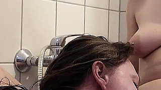 German Shy Girl Seduce to First Time Lesbian Sex in Bathtub at Overnight