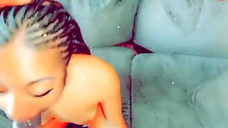 Teen Came Over Smoke and Chill but Cant Resist Daddy Big Cock Down Here Throat Fuck