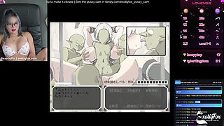Horny Asian Gamer Girl Masturbates to Monsters - Cute Filipina Streamer Moaning and Milking Dick