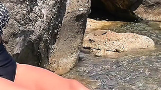 Feet Teasing at the Wild Beach