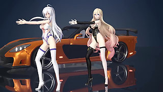 Chocolate Cream Duet Striptease Black Stockings White Stockings Racing Leotards
