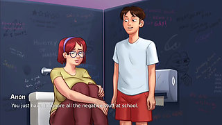 Judith loves Anon to keep her company - summer time saga gameplay