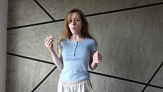 I'm Eating a Banana with Rice Cakes - Sfw