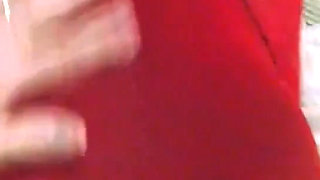 Gay crossdresser, wet slippery, masturbate and cum.