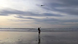 First time amateur brunette solo with dildo