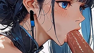 Loving Boyfriend Gently Explores Girlfriend's Body Under Starry Night Sky (ai)