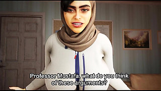 Sexy Hijab Muslim Girl with Big Boobs Anal Fucked Hard