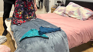 Cuckold Hot Sexy Espanol Cougar Loves Black Cock Sniffing Her Ass Hole and Panties.