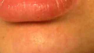 Stepsister Chews Gum and Blows Bubble Gum and Shows Her Big Tits While Playing with Her Gum and Big Tits